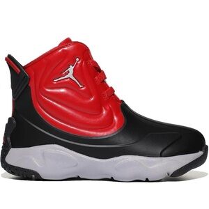 Air Jordan Drip 23 Unisex Rain Boots University Gold Black Red Boys Sz 3 Snow